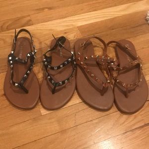 🌟Bundle of 2 Studded Sandals🌟NWOT